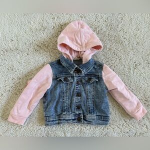 Tucker + Tate Pink Ruffle Denim Jacket - 12 months